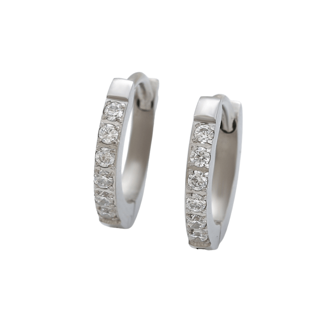 bianco rosso Silver Calme Pavé Sparkle Earrings (YXE-1520) cyprus greece jewelry gift free shipping europe worldwide